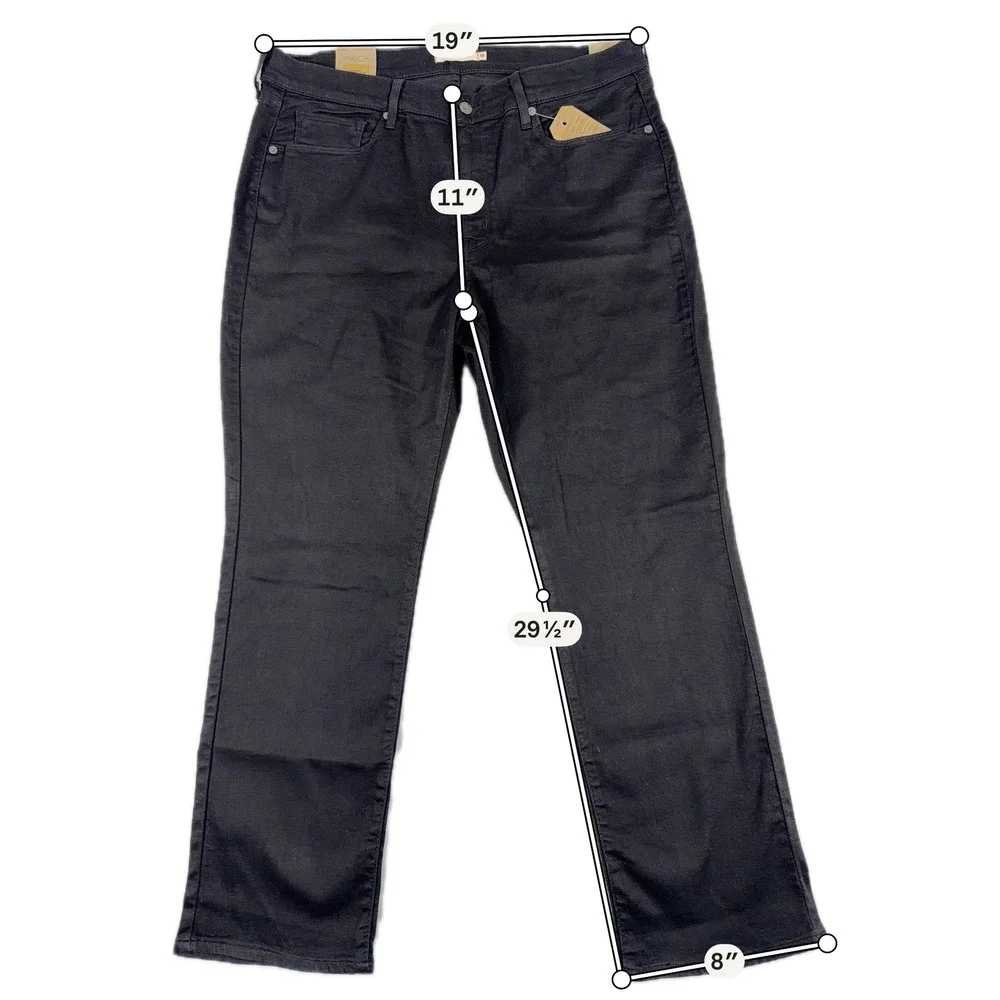 Levi's Classic Straight Hypersoft Mid Rise Jeans 18‎ Medium W34 L30 Black NWT
